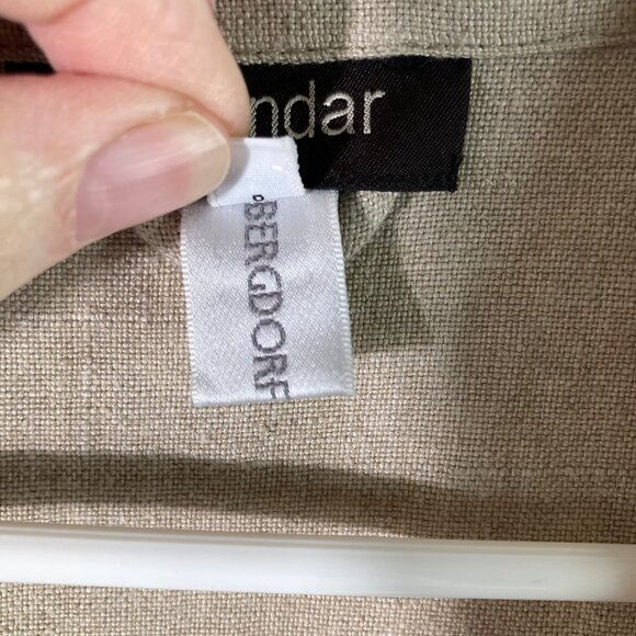 Womens Eskandar Open Linen Jacket Heavy Weight Lagenlook Tan Esk 0 US 6/8 - Picture 7 of 11